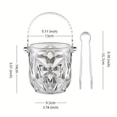 1pc Stainless Steel Ice Bucket Snack Bucket Fried Chicken Bucket