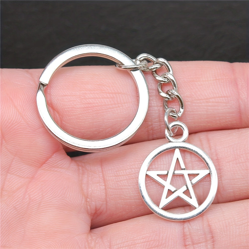 Vintage Pentagram Pendant Keychain