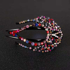 Colorful Rhinestone Flower Hair Claw Clip Retro Strong Grip Hair Jaw Clip
