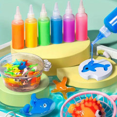3D Water Elf Set Magic Water & Molds for DIY Crafts, 6 Bottles - 100ml Each