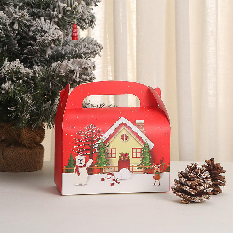 5pcs Christmas Cake Boxes Small Gift Packaging Box