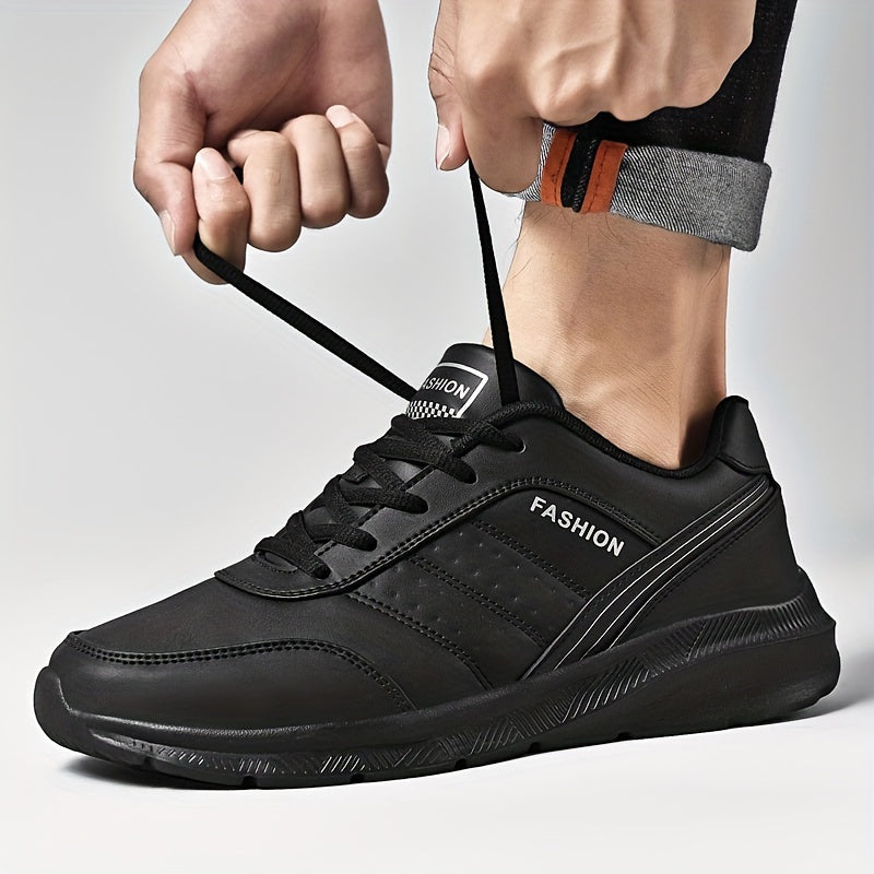  Men's Shock Absorption Running Shoes Non Slip Lace Up Sneakers