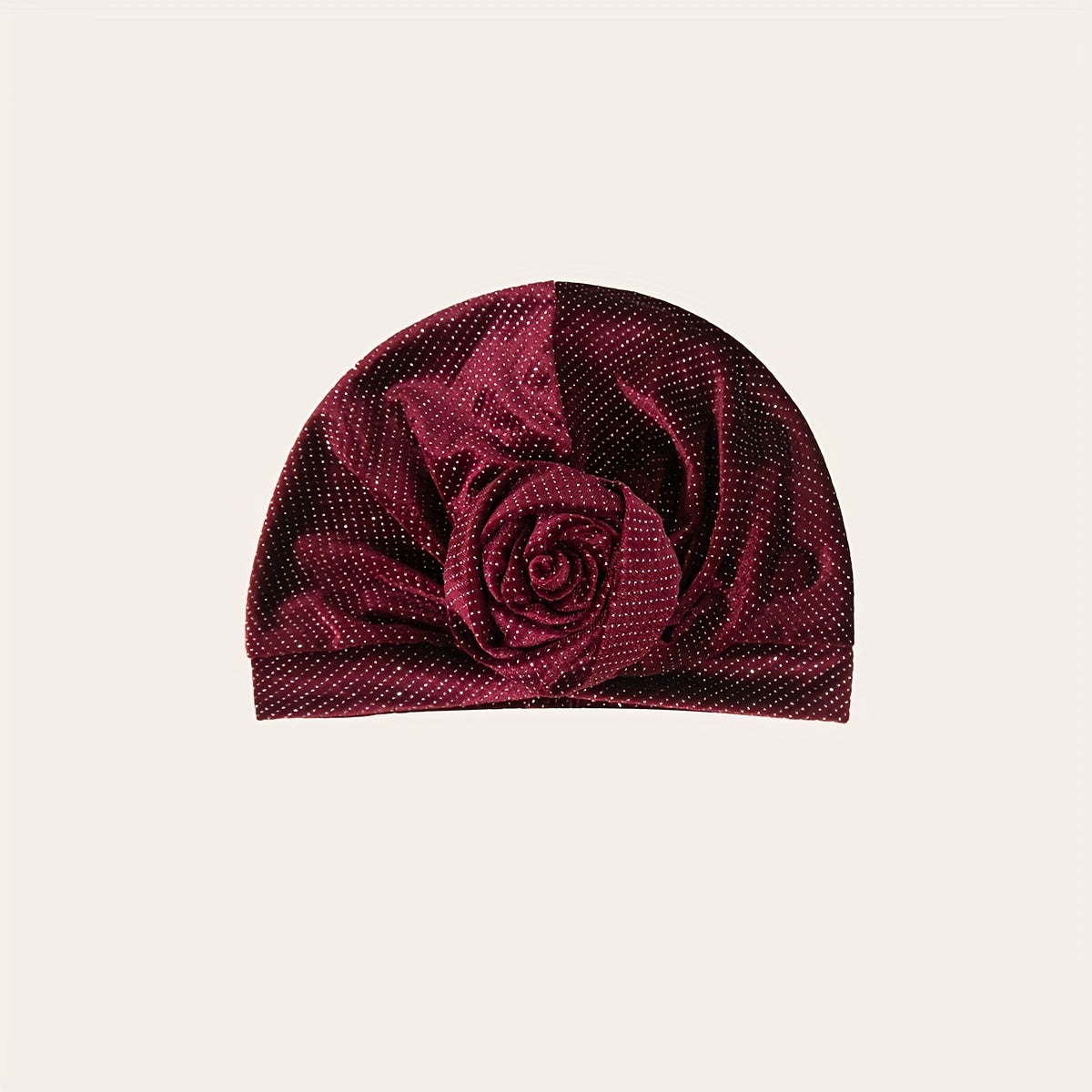 Big Flower Turban Polka Dot Head Wrap Women Headscarf Cap Bandana