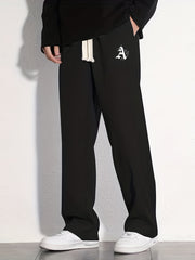 A Graphic Print Men's Loose Sweatpants Casual Drawstring Jogger Pants