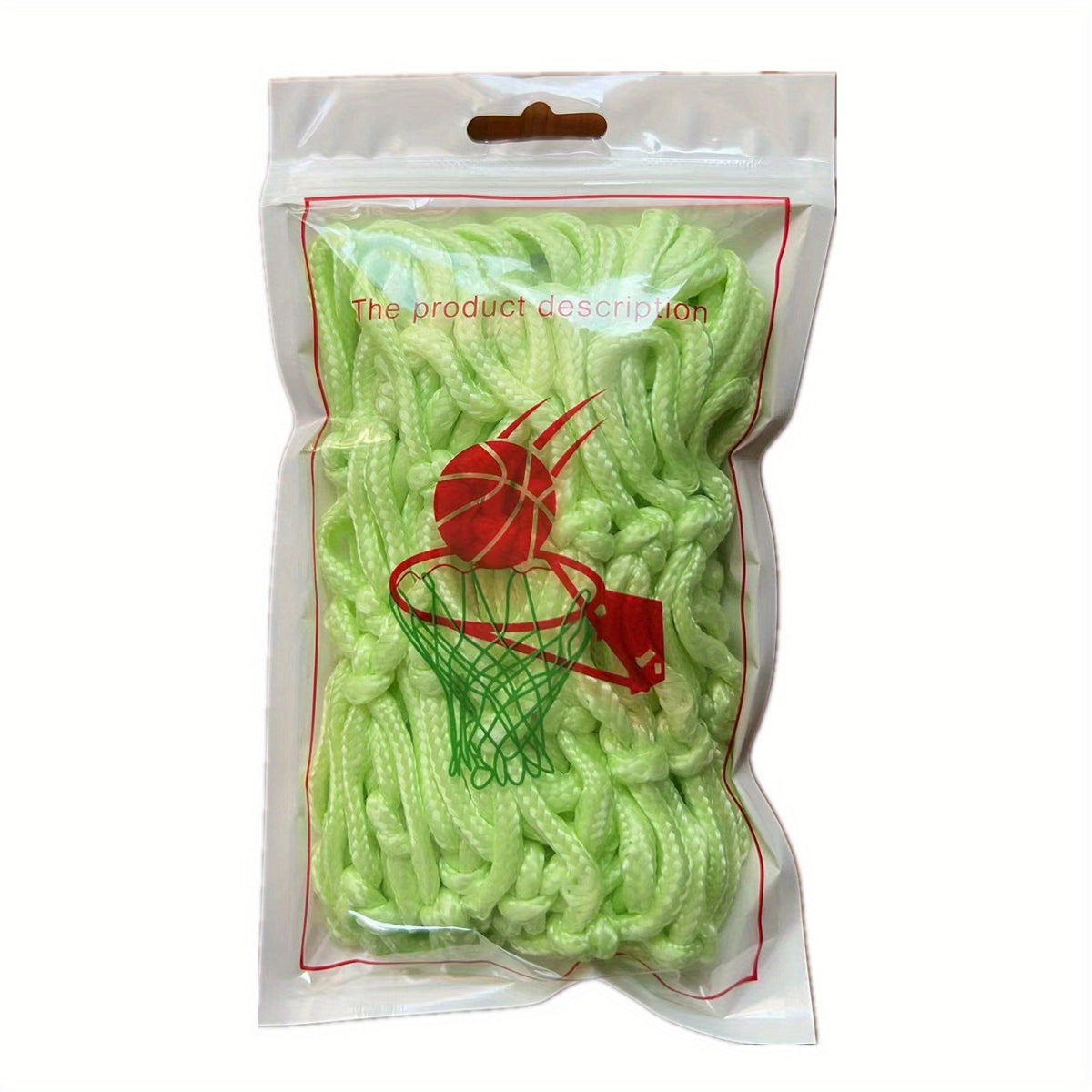 Glow in the Dark Luminous Basketball Net with 12 Hooks