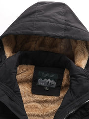 Men's Windproof Waterproof Cargo Jacket Warm Coats Fleece Lined Military Jackets