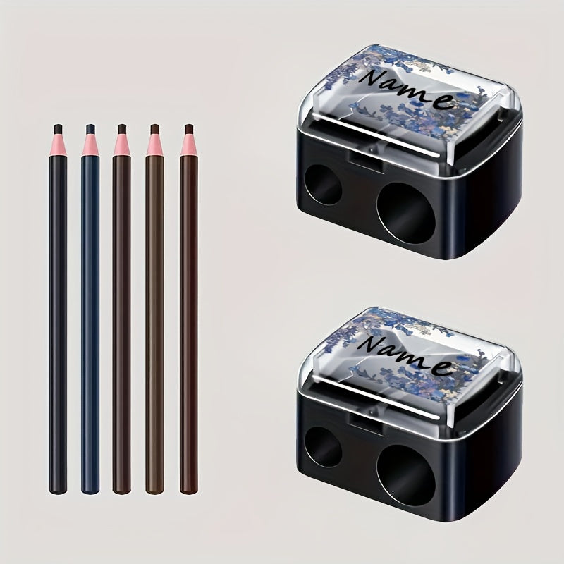 Portable 2-in-1 Manual Sharpener with Dual Holes and Dust Cover