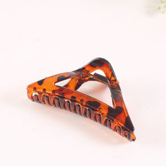 Triangle Vintage Hollow Hair Claw Resin Shark Claw Large Hair Accessories