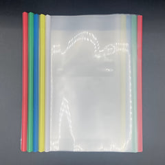 5pcs A4 Transparent File Folder PP Plastic Insert File Pull Rod Folder