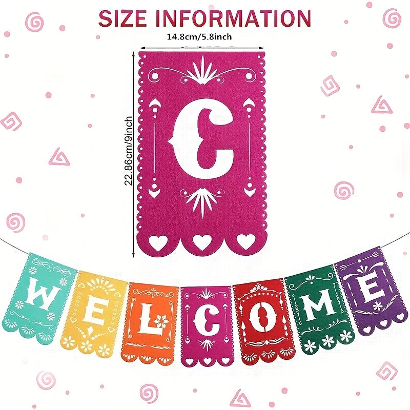 Mexico Welcomes Baby Banner for Baby Shower Gender Reveal