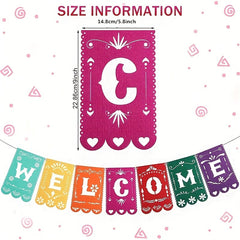 Mexico Welcomes Baby Banner for Baby Shower Gender Reveal