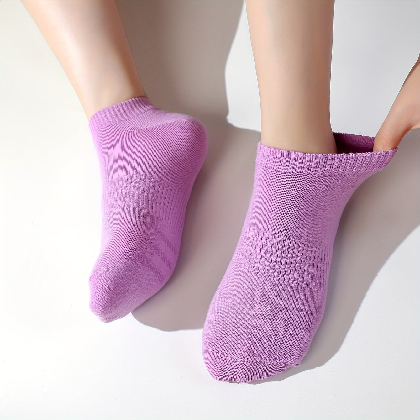 9 Pairs Solid Short Socks Ankle Socks Women's Stockings