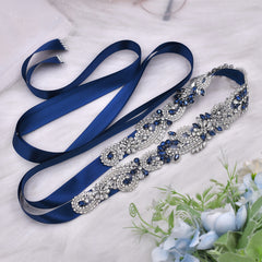 Adjustable Rhinestone Bridal Sash Vintage Style Body Chain - Wedding Accessory