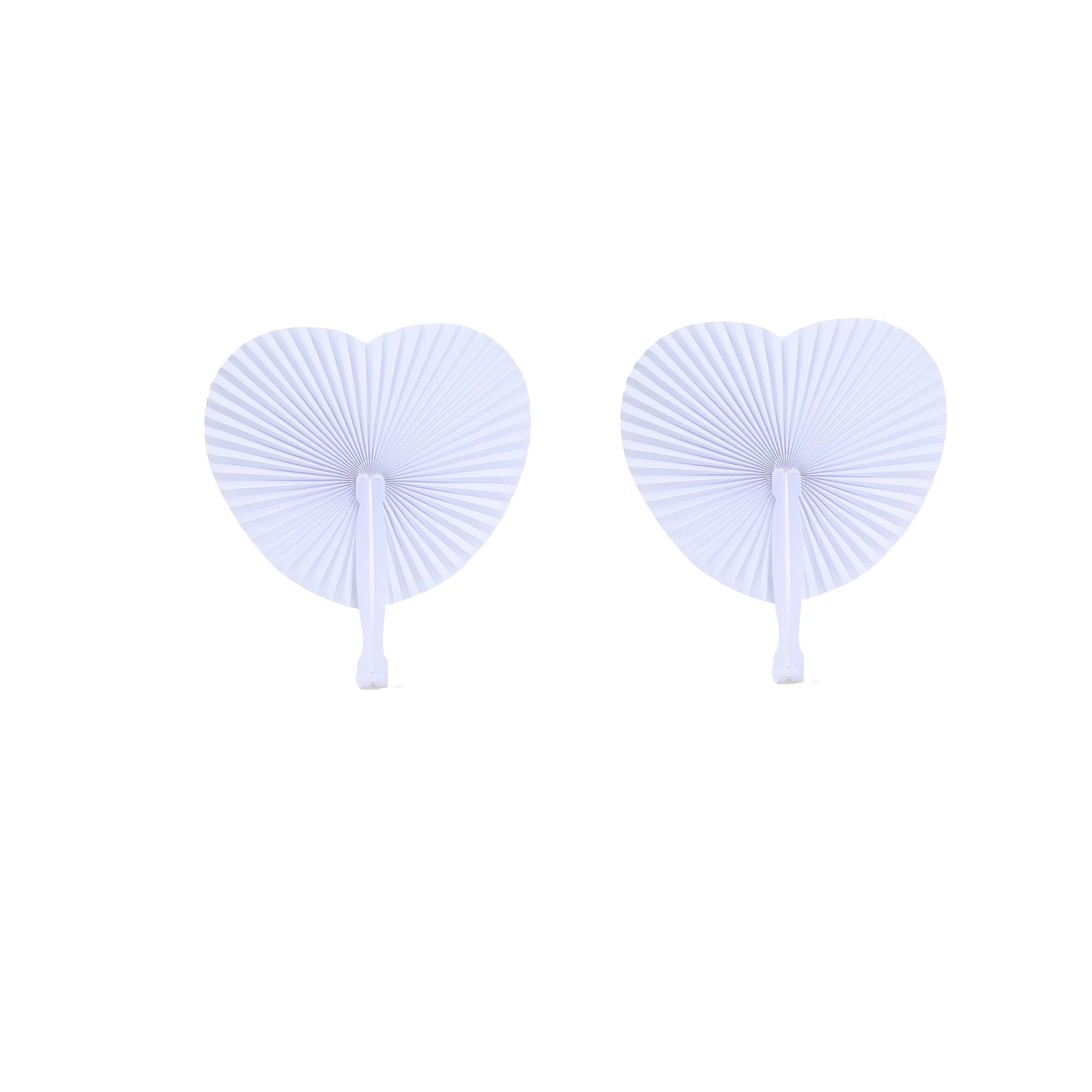 2pcs Heart Fan Wedding Gift Pocket Chinese Style Dance Fan