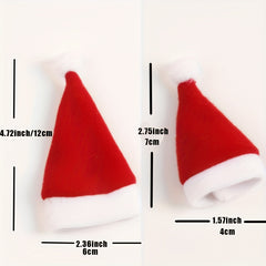10pcs Christmas Hat Cutlery Cover Cloth - Tableware Storage & Decoration