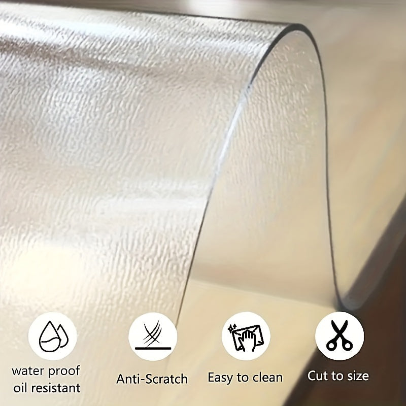 1pc PVC Square Tablecloth Table Protector Clear Plastic Table Protector Cover