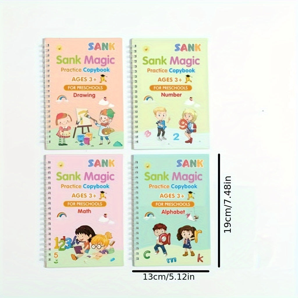 Kids English Practice Notebook with Copy Control Pen
