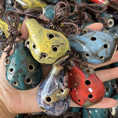 6-Hole Ceramic Flute Handicraft