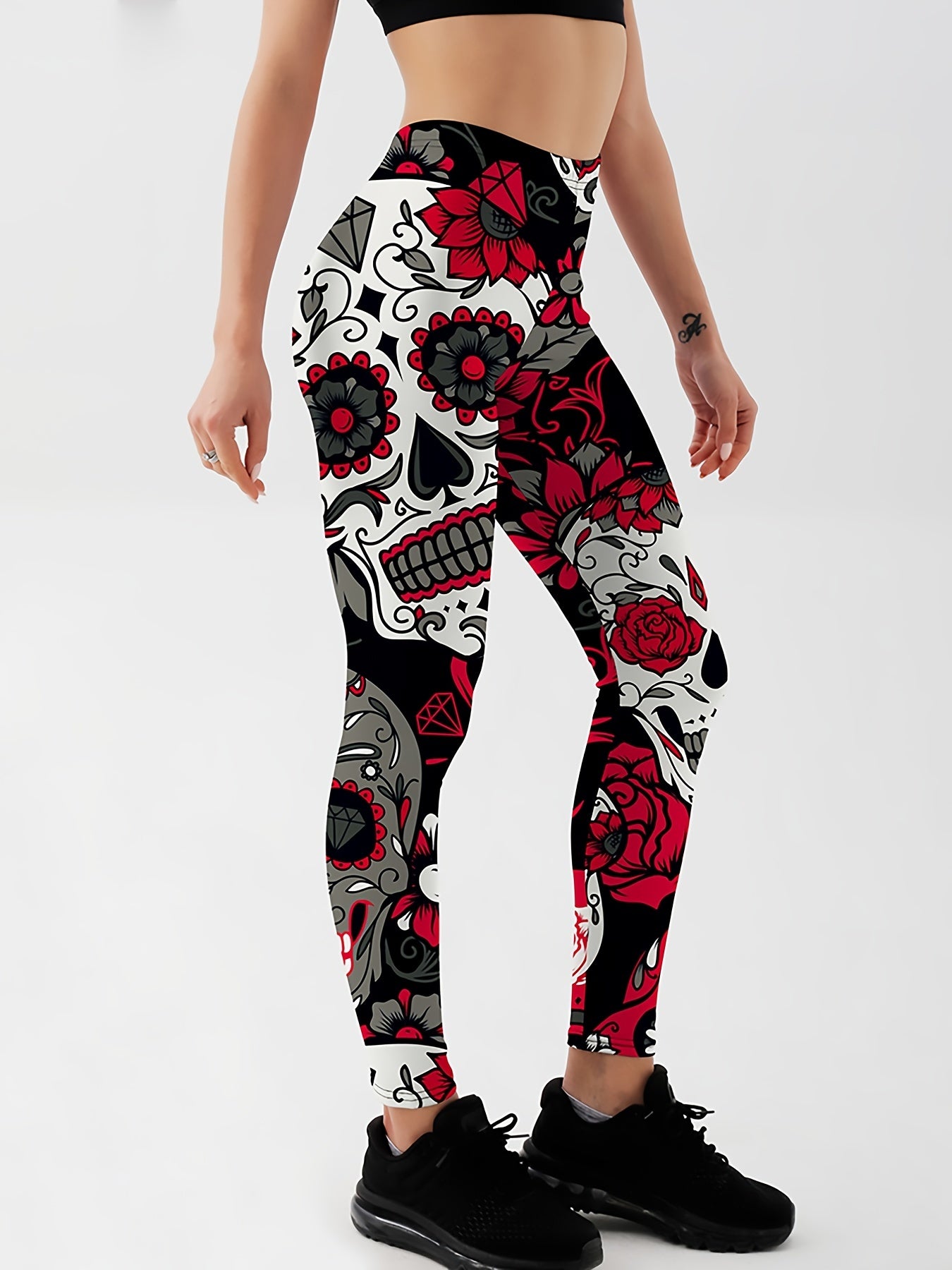 High Waisted Butt Lifting Leggings for Women, Aesthetically Printed Yoga Pants