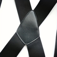  Wide Men's Suspenders High Elastic Adjustable 4 Strong Clips Suspender