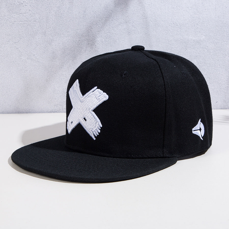 Embroidered Baseball Cap Sunscreen Casual Street Flat Brim Hat