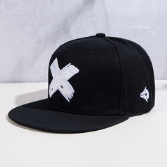 Embroidered Baseball Cap Sunscreen Casual Street Flat Brim Hat