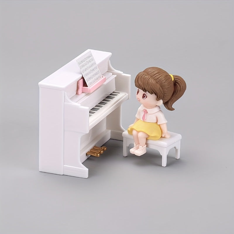 Mini Piano Playset Dollhouse Furniture Toy