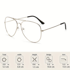 Men's Transparent Copper AC Frame Pilot Glasses