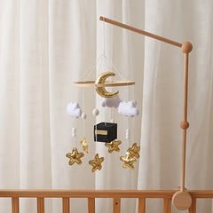 Moon & Star Felt Wind Chime for Baby Bedtime Soothing