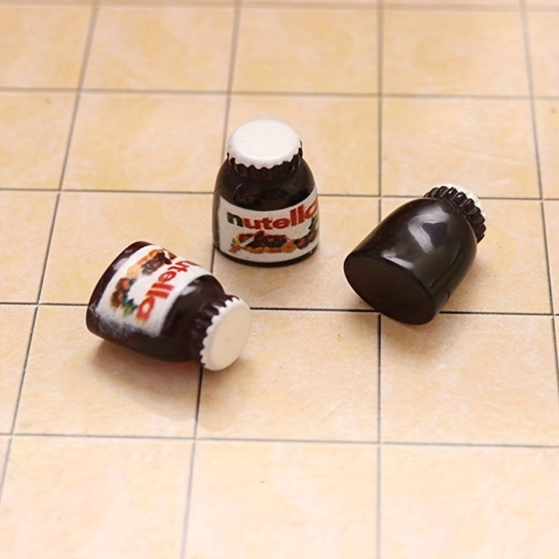 3Pcs 1:12 Dollhouse Chocolate Sauce Model for Sweet Kitchen Decor