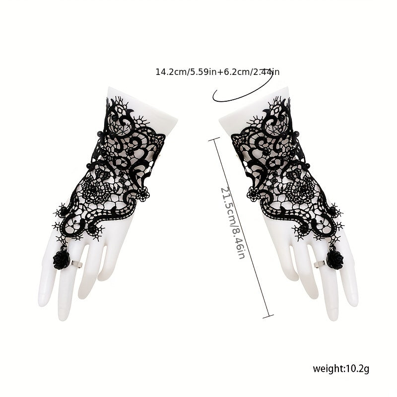 Vintage Lace Fingerless Glove for Baroque Bridal Wedding Dress