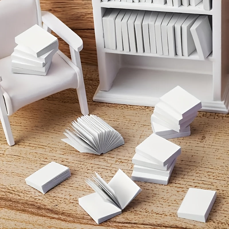 100pcs 1:12 Scale Dollhouse Paper Mini Books DIY