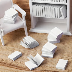 100pcs 1:12 Scale Dollhouse Paper Mini Books DIY
