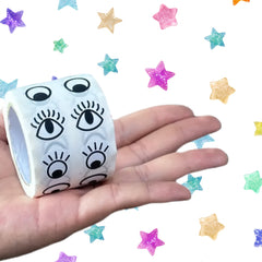 1000pcs Art Eye Stickers Mixed Colors Reusable for Crafts DIY Projects Dolls