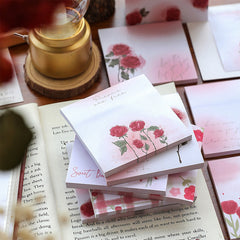 Rose Tulip Flower Printed Sticky Notes