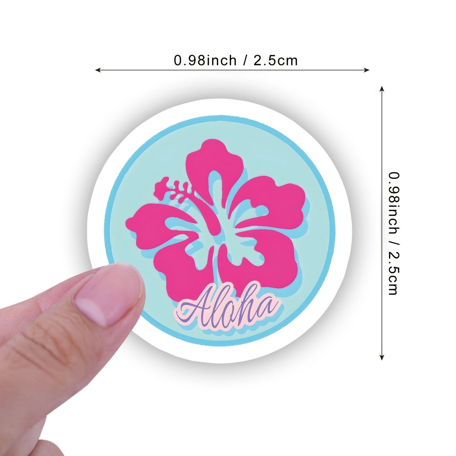 500pcs Hawaii Beach Stickers Roll Tropical Vacation Vinyl Stickers