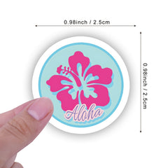 500pcs Hawaii Beach Stickers Roll Tropical Vacation Vinyl Stickers