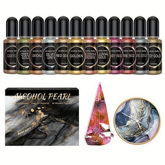 12PC Alcohol Ink Resin Pigment Set for DIY Jewelry Making