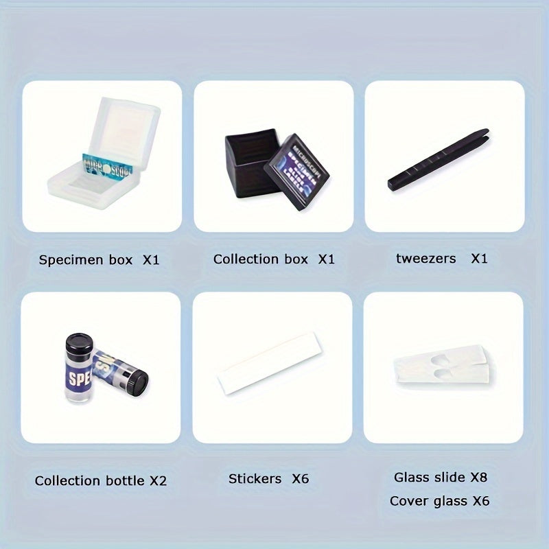 1200X HD Handheld Kids' Microscope Kit w/ LED Light TONAPEETO Science Toy Ages 8