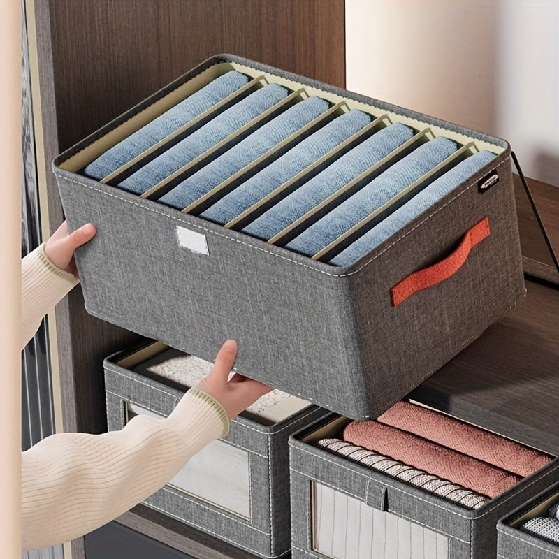 Foldable Storage Box for Wardrobe Clothes Container Grids Bag