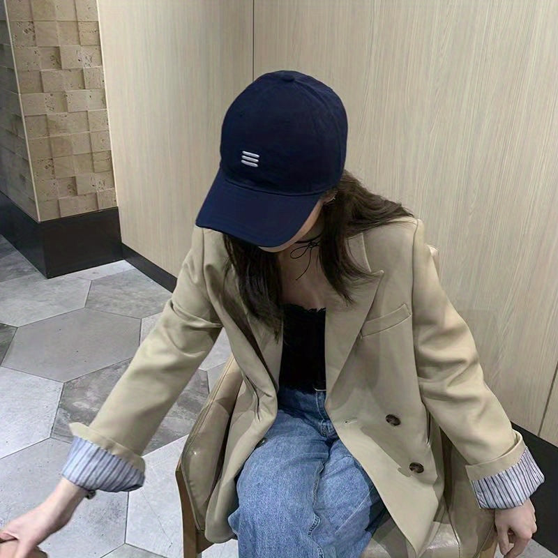Embroidery Baseball Cap Solid Casual Dad Hats Unisex Couple Sun Hat