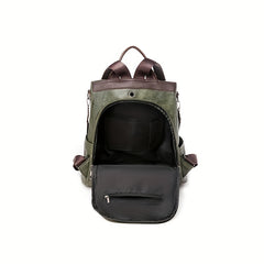 Vintage Zipper Backpack Classic Rucksack Women's Travel Bag