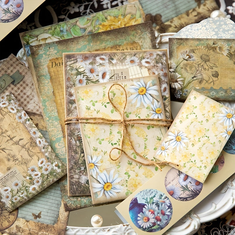 6pcs Retro Round Stickers Envelop Greeting Card Gift Birthday