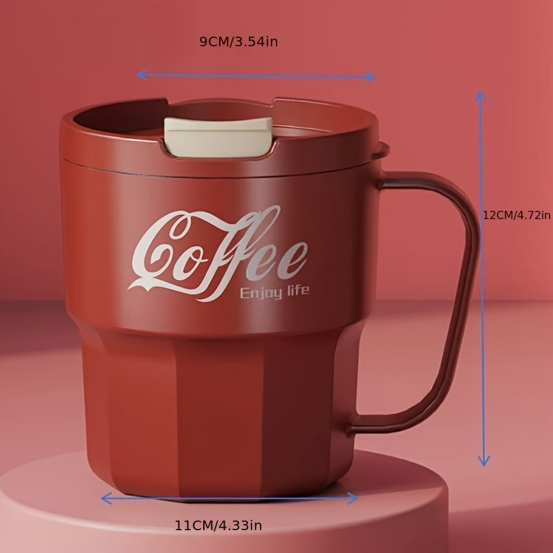 400ml Plastic Coffee Mug with Anti-Scald Handle