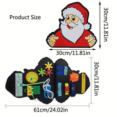 Santa Busy Board Montessori Toys For Toddlers Girls And Boys