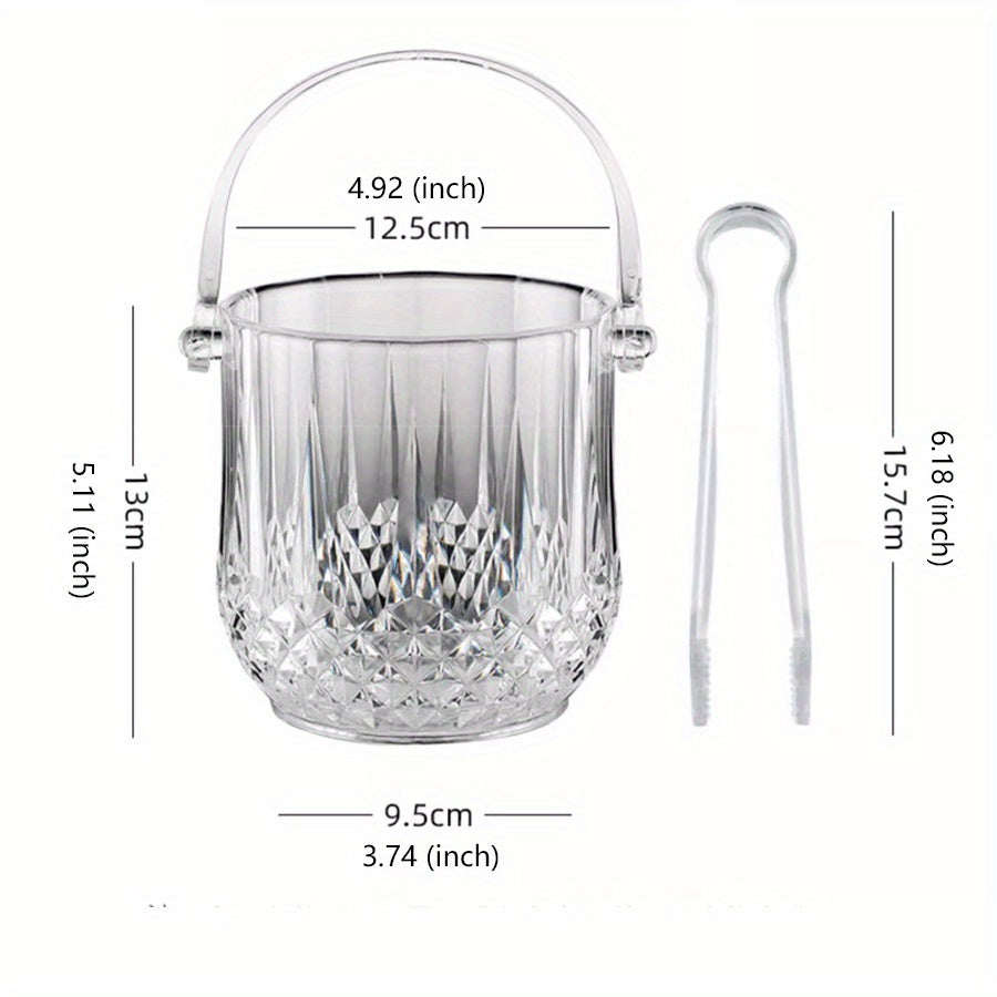1pc Stainless Steel Ice Bucket Snack Bucket Fried Chicken Bucket