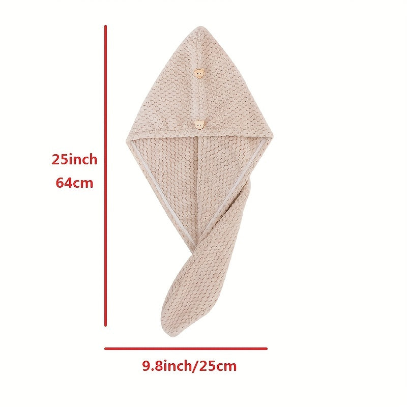 Hair Drying Towel Microfiber Absorbent Dry Hair Hat Bath Hair Cap