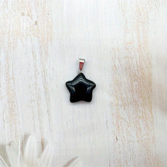 Natural Crystal Star Pendant Healing Gemstone Men