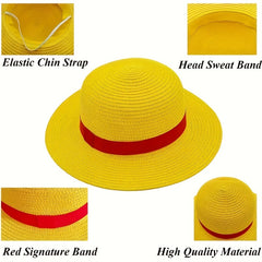 Anime Cosplay Straw Sunhat Dress Up Accessories for Men and Women