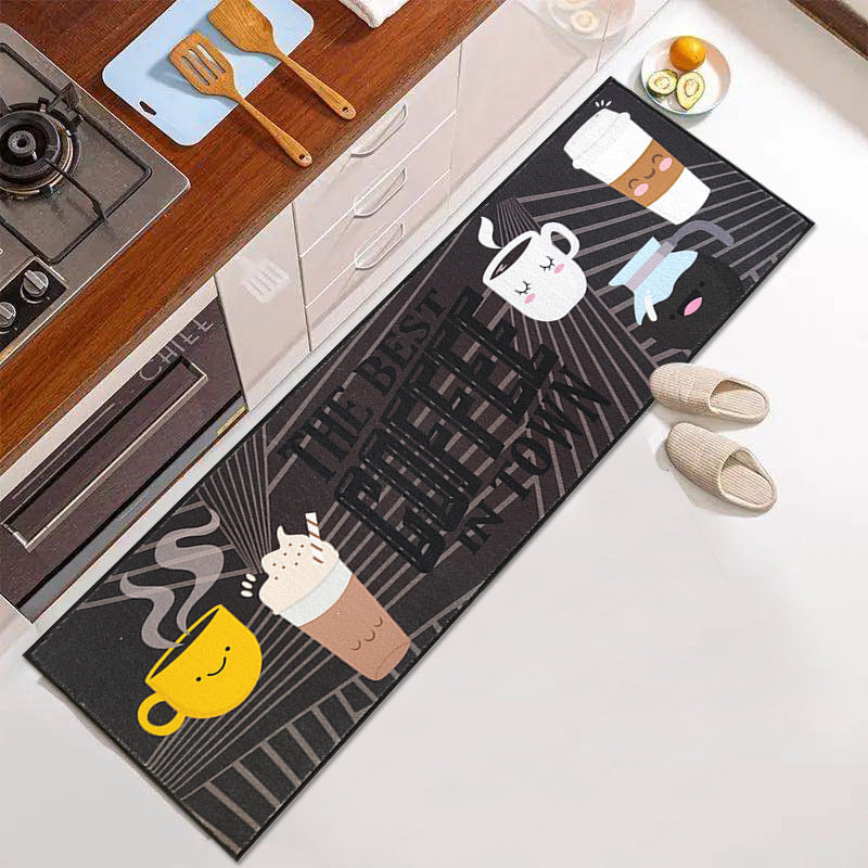 Light Kitchen Floor Mat Absorbent Non-slip Wear-resistant Runner Mat